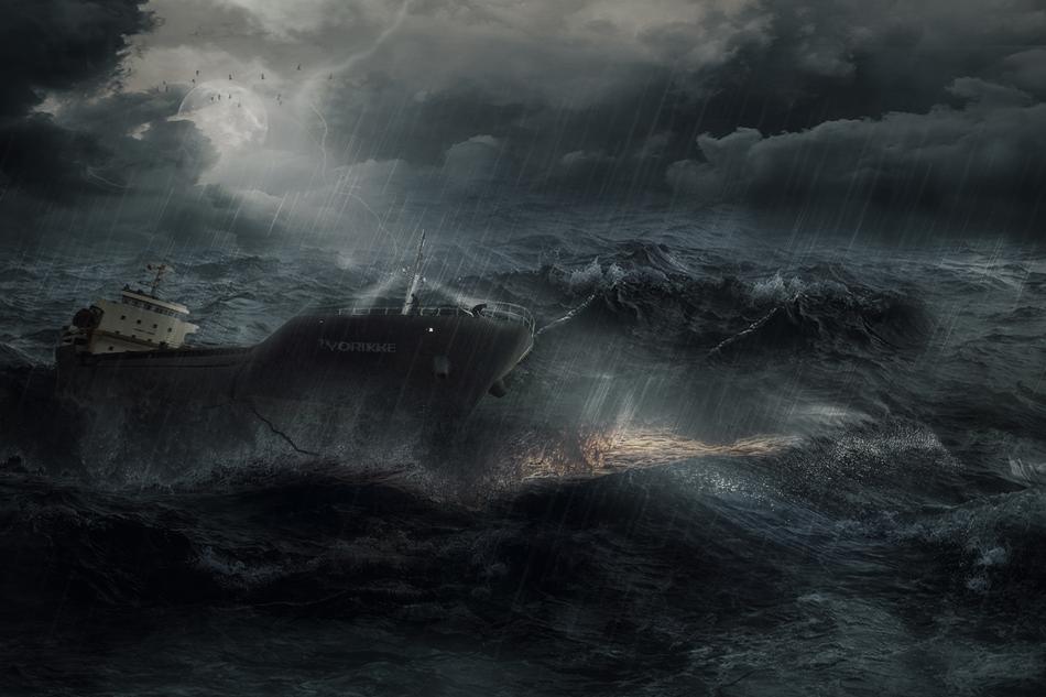Waters Sea at storm