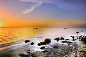 red sea and stone