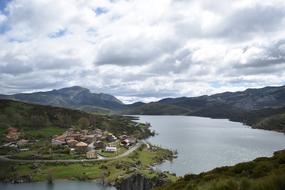 Landscape of Nature Mountain town