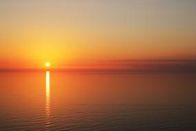 orange sunset over tropical beach
