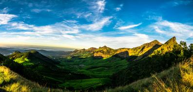 landscape of mountains at Morning Sunrise