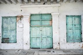 Turquoise Doors Wooden