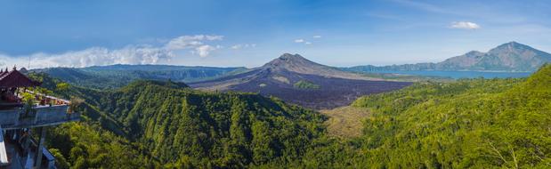 panorama view of Bali Nature Mountain