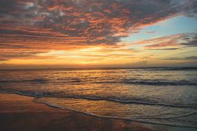 Cloudy sky at Beach Coast