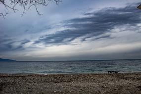 Marine Cloudy Sky On The Beach