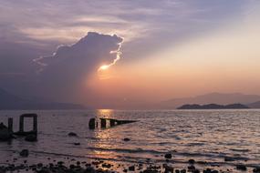 Sunset Sea Waters