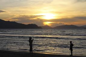 The Sea coast at Sunset