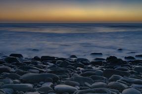 Pebbles Sea Sunset