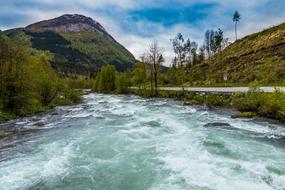 mountain river in a picturesque landscape