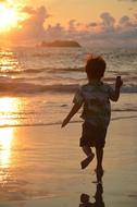 Sunset Child runing