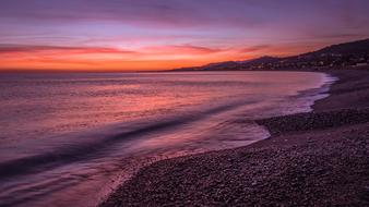 Nature Sand Beach at dawn