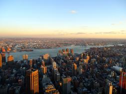 cityscape of Sunset New York Cbd