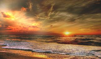 colorful twilight over the coast in denmark