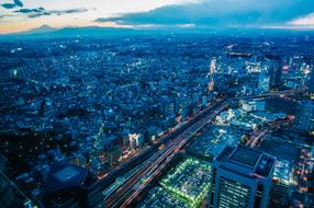 Yokohama city Japan Sunset