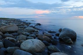 Stones on Beach Sea