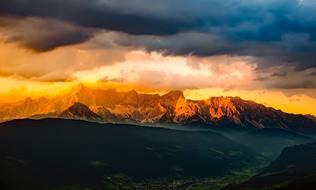 red Austria Sky Clouds
