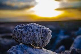 salt on stone in Nevada, California