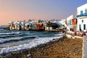 buildings on the seaside in greece