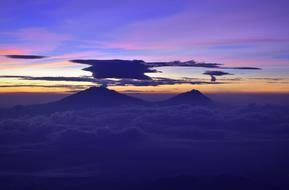 Mountain at summer Sunrise Dawn