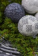 Christmas balls Decorations on pine