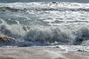 Ocean Waves Foam close-up