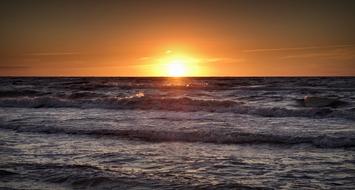 Sea Sunset Evening
