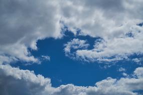 white clouds in the sky in summer