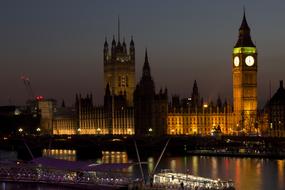 Architecture Big Ben Boat lights