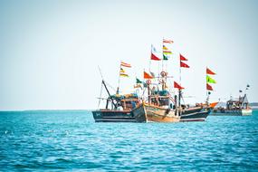 Sea Boat Yacht at Indian ocean