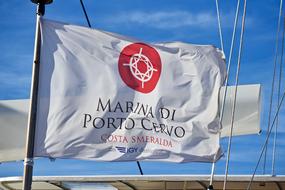 white flag with emblem for sardinia