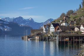 landscape of Walensee Water Lake
