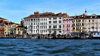 view from the water to Venice Architecture