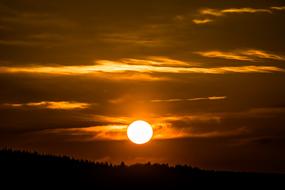 Sunset Sun Clouds Bright