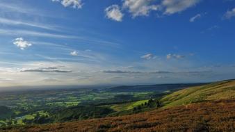 Panoramic view of countryside at summer, uk, england, kepwick