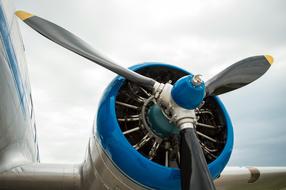 airplane propeller close up