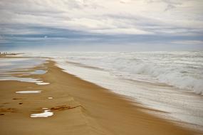 Landscape of Ocean sand beach