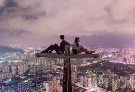 Romantic Photo On Top Of The City