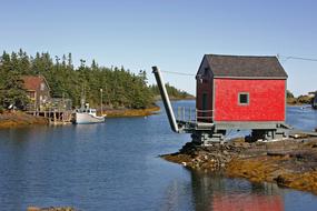 wooden house on the coast in canada