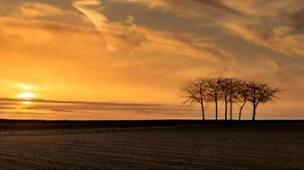 landscape of Sunset Dawn beach