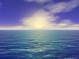 sun sky sea nature blue summer