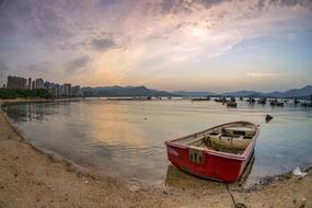 lonely boat by the river