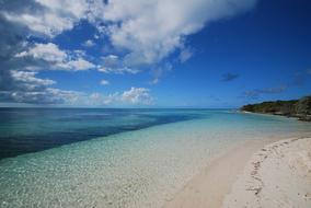 landscape of Blue Water Caribbean Beach