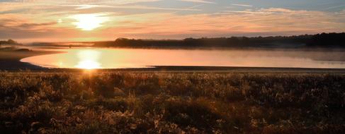 Panoramic Body Of Water Dawn