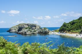 beautiful panorama of the sea beach