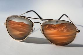 Sunglasses with Desert Reflection