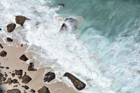 stones, waves, coastline