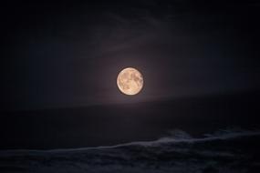 Beach at Moon Night