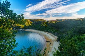 coastline of Tasman Bay in New Zealand