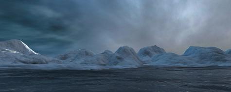 panorama view of North Pole Sea Ice