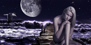 Jetty Fantasy Girl and full moon